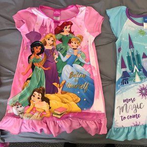 Disney Princess Nightgown Lot - Short/Long Sleeve
